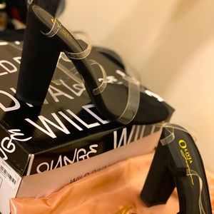 Open toe, clear lace up, heels. Never worn